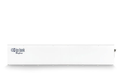 Ice banks with glycol coil manufactured by Refra from the front