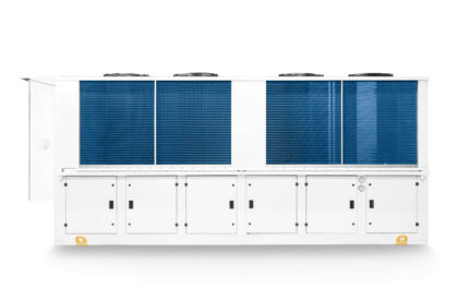 Air cooled propane chillers Nivi manufactured by Refra from the front