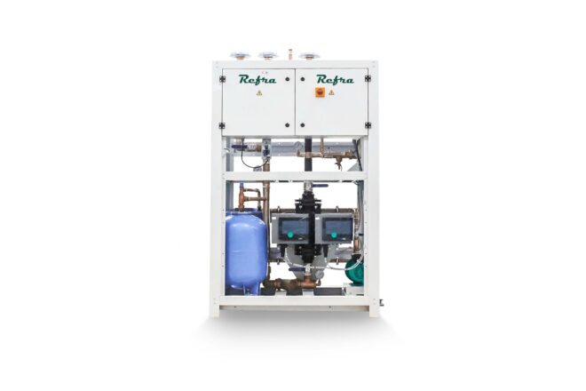 Refra pump stations for waterloop from the front