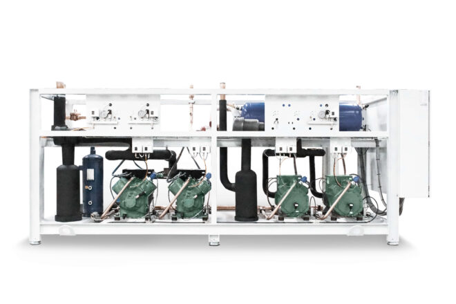 Flexi compressor rack manufactured by Refra from the front
