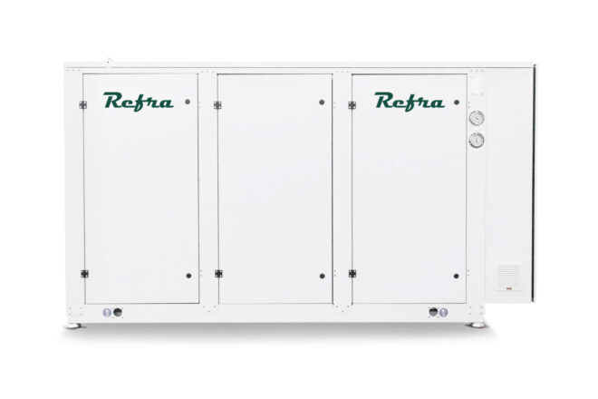 Silent compressor rack manufactured by Refra from the front