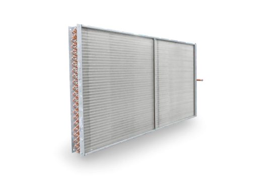 Metal plate heat exchanger for gas coolers, manufactured by Refra, standing straight