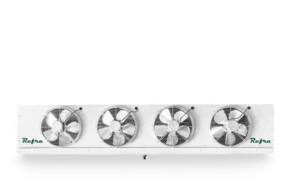 Commercial evaporators for cooling systems manufactured by Refra from the front