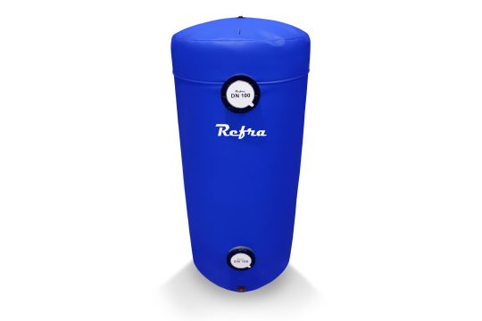 blue buffer tank for cold water storage manufactured by Refra