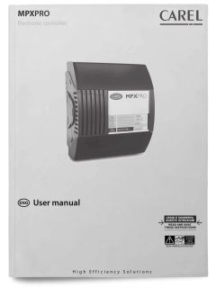 front cover of Carel manual with a controller in it