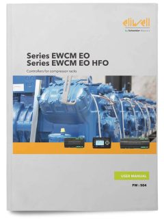 front cover of Eliwell manual with blue compressors in it