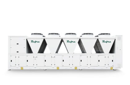Transcritical CO2 Cascade refrigeration systems manufactured by Refra from the front