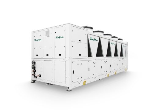 industrial CO2 refrigeration unit manufactured by refra in a modular frame