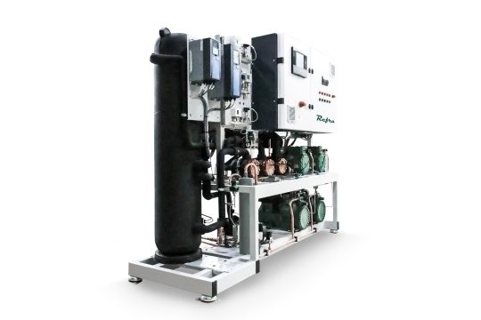 CO2 refrigeration unit manufactured by refra in an open type frame