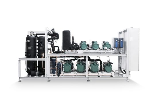 CO2 refrigeration unit manufactured by refra in an open type frame