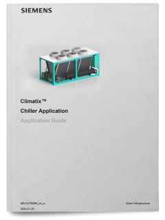 front cover of Siemens Climatix manual with a chiller in it