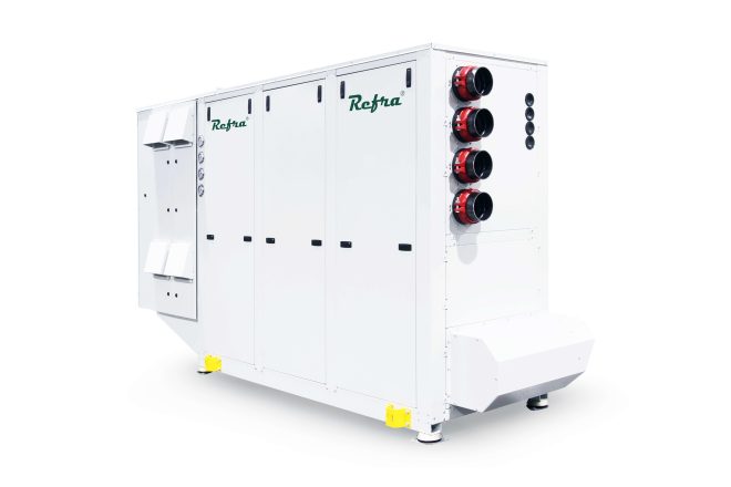 Refra Oasis Tribus water to water heat pumps from the right side