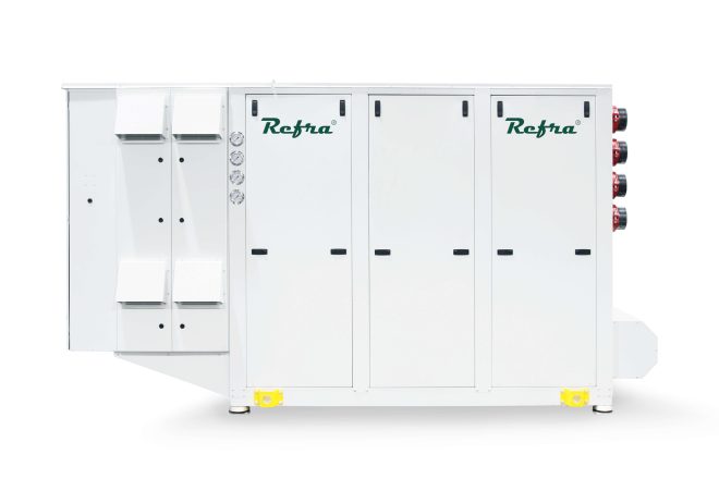 Refra Oasis Tribus water to water heat pumps from the front