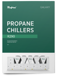 Refra air to water Galaxy propane chillers standard brochure cover